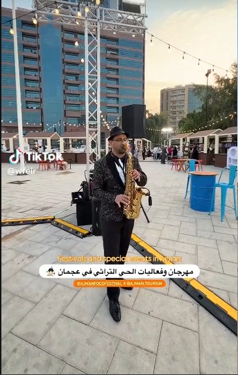 Live saxophone player